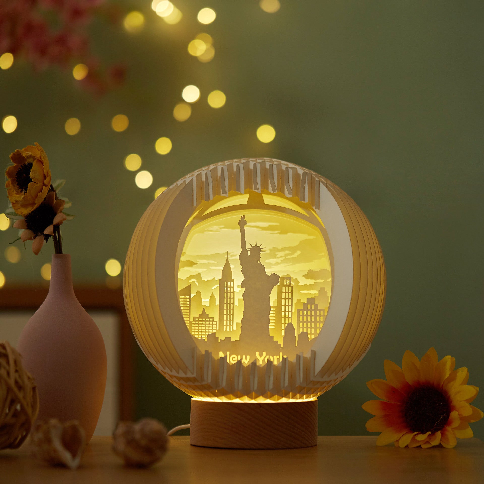 Paper Art Light And Shadow DIY Handmade Creative Paper Carving Lamp-xinru