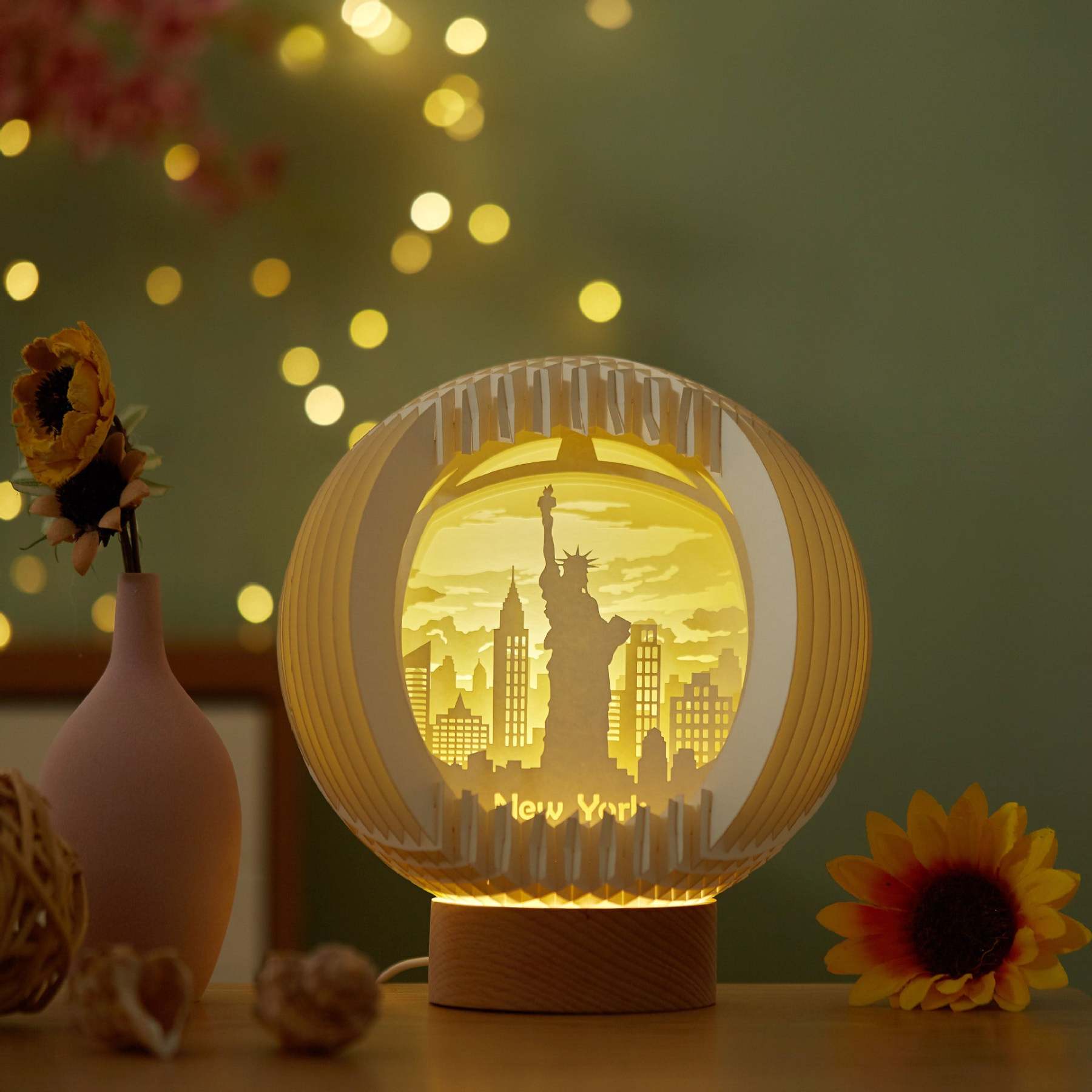 Paper Art Light And Shadow DIY Handmade Creative Paper Carving Lamp-xinru