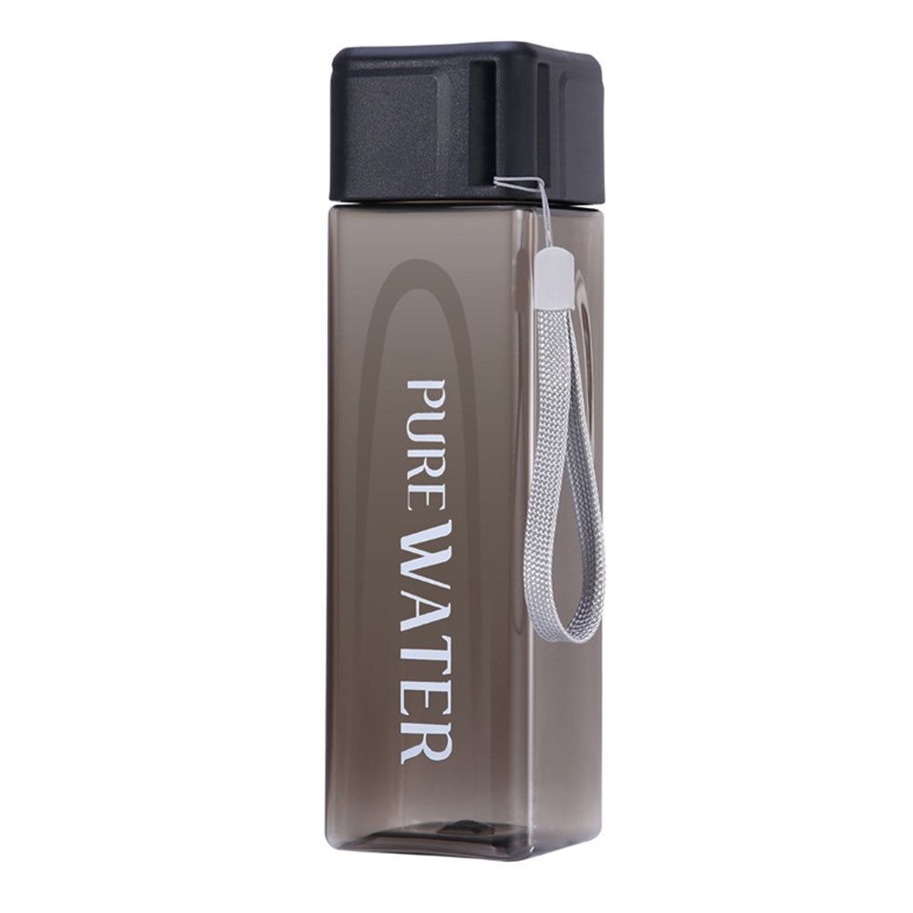 Water Bottle Outdoor Portable 450ml Water Cup Square Plastic Sports Drink Bottle-xinru