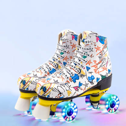 Colorful Graffiti Roller Skates-xinru shop