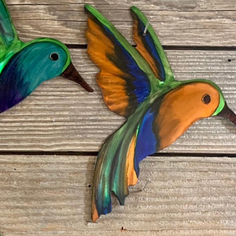 Hummingbirds Metal Art Yard Art-xinru shop