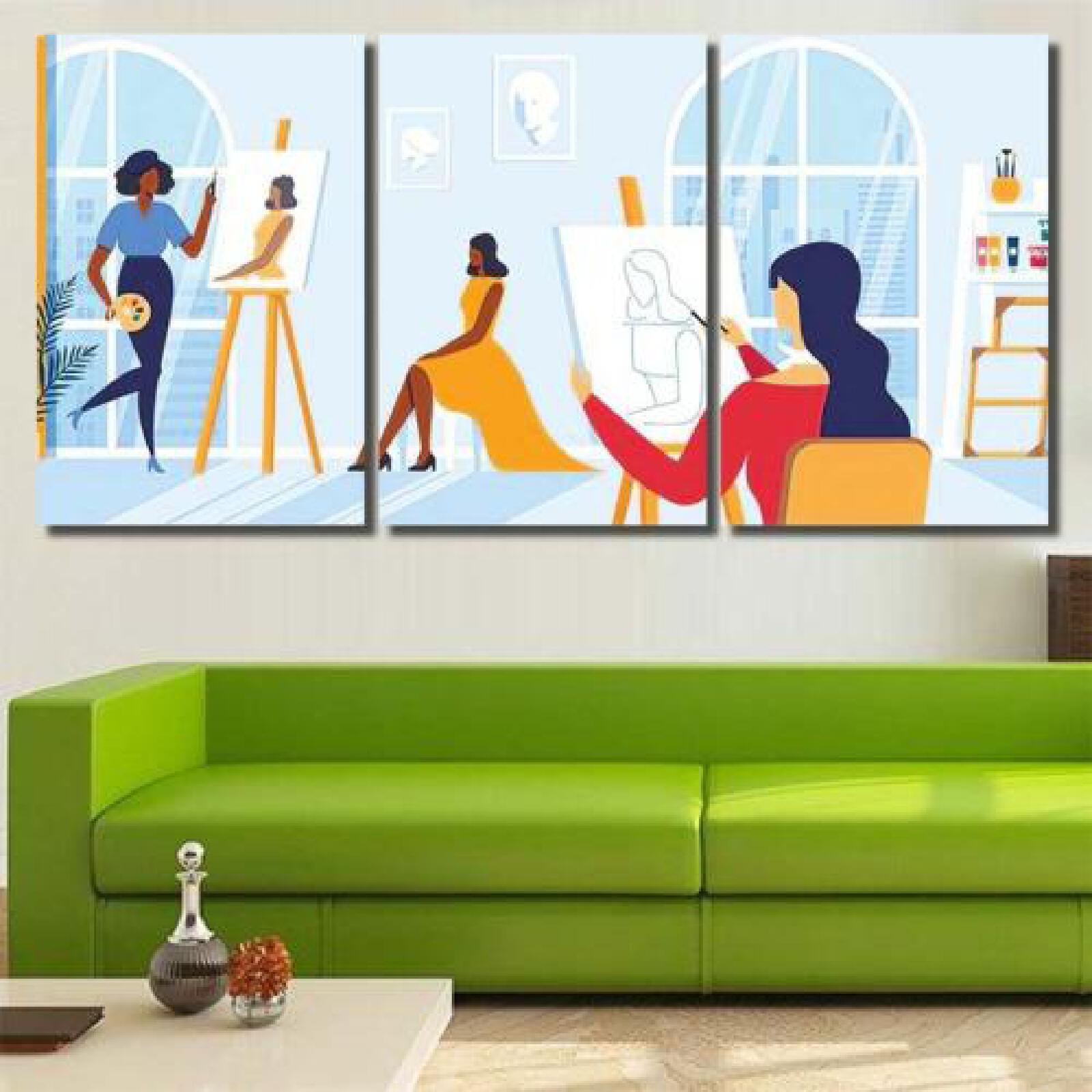 Young Women Painting Girl Model Sitting-xinru shop