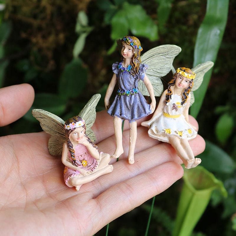 Cute Landscape Miniature Fairies Figurines Creative Resin Crafts Decoration-xinru