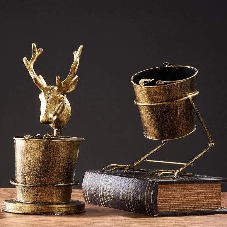 Retro Iron Ashtray Faucet Deer Bird-xinru shop