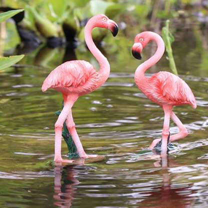 Flamingo Figurine Cute Animals Ornaments Fairy Garden Miniatures Terrarium Decor-xinru