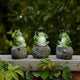 Frog Statue Yard Decorations Art Figurines For The Lawn Balcony Desk,-xinru