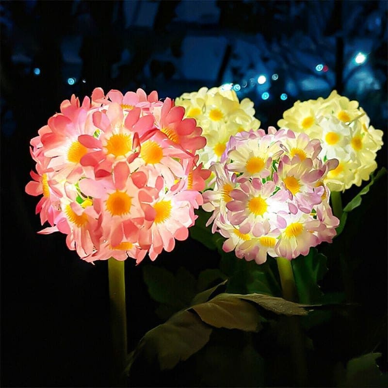 Outdoor Solar LED Light Flower Chrysanthemum Garden Stake-xinru