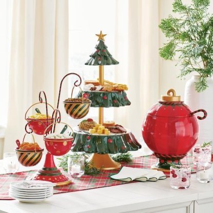 Christmas Tree Layered Snack Rack Christmas Party Decorations-xinru shop