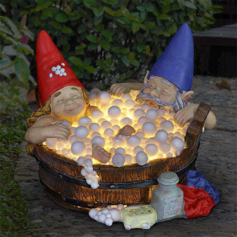 Solar Bathing Garden Gnome Statues-xinru