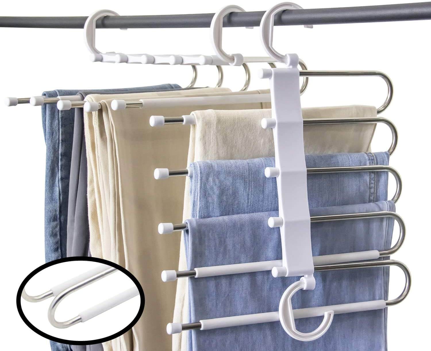 Closet Organizer Multi Functional Pants Rack 5 Layers-xinru
