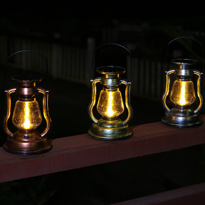 Vintage Wall Light Solar Power Rechargeable Yellow LED Light-xinru