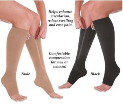 Zipper Compression Socks - Zip Up Support Stockings ~ Easy to Wear!-xinru