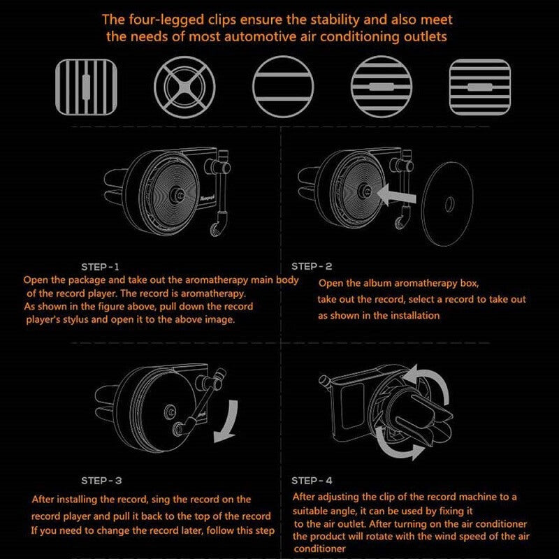 Phonograph Aromatherapy Car Air Freshener-xinru