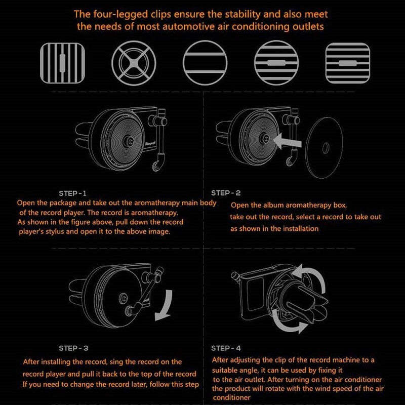 Phonograph Aromatherapy Car Air Freshener-xinru