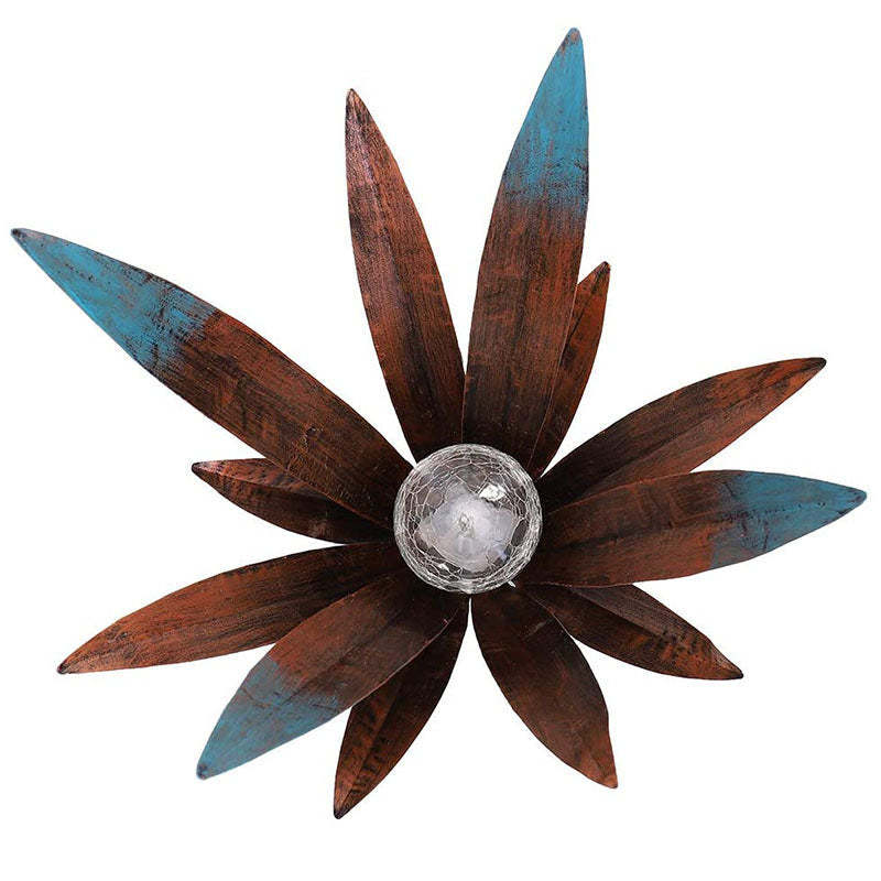 Metal Agave Yard Art Lawn Ornaments Tequila Statue With LED Solar Light-xinru