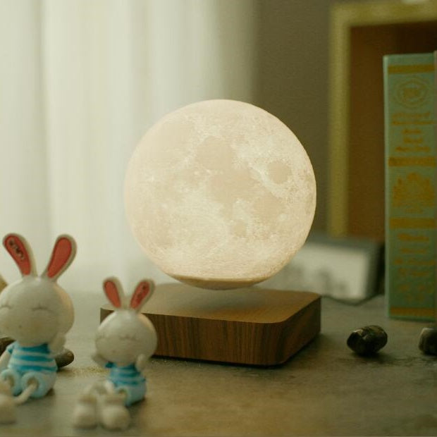3D Rotating Moon Night Light LED Magnetic Levitation Table Lamp-xinru