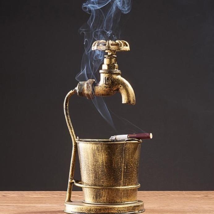 Retro Iron Ashtray Faucet Deer Bird-xinru shop