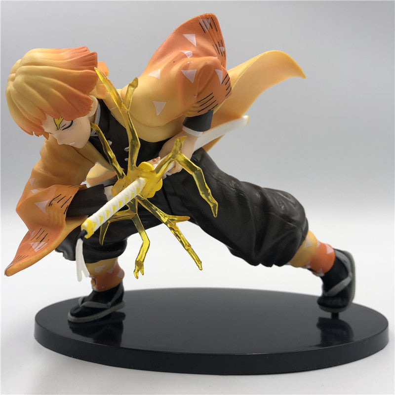 Demon Slayer Zenitsu Agatsuma Action Figure Decoration Doll-xinru