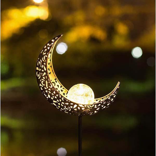 Solar Moon Crackle Garden Decor Light-xinru shop