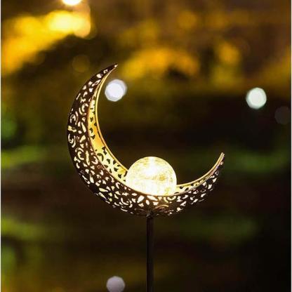 Solar Moon Crackle Garden Decor Light-xinru shop