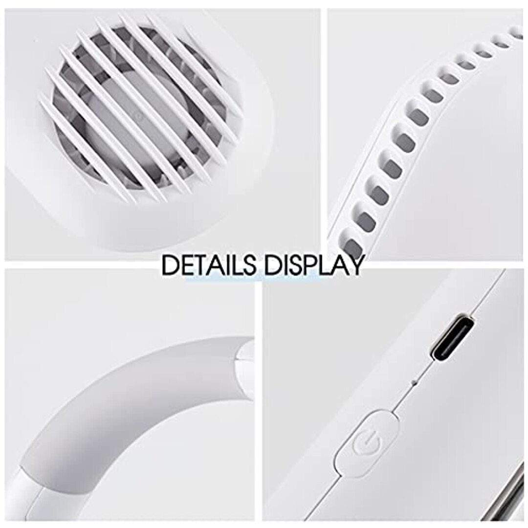 Outdoor USB Rechargeable Bladeless Neck Fan-xinru