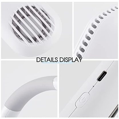 Outdoor USB Rechargeable Bladeless Neck Fan-xinru