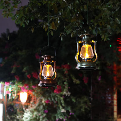 Vintage Wall Light Solar Power Rechargeable Yellow LED Light-xinru