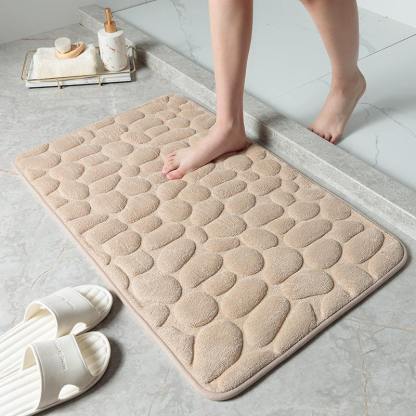 Bath Mat Bath Rug Non-slip Pebble Stone Bathroom Carpet-xinru shop