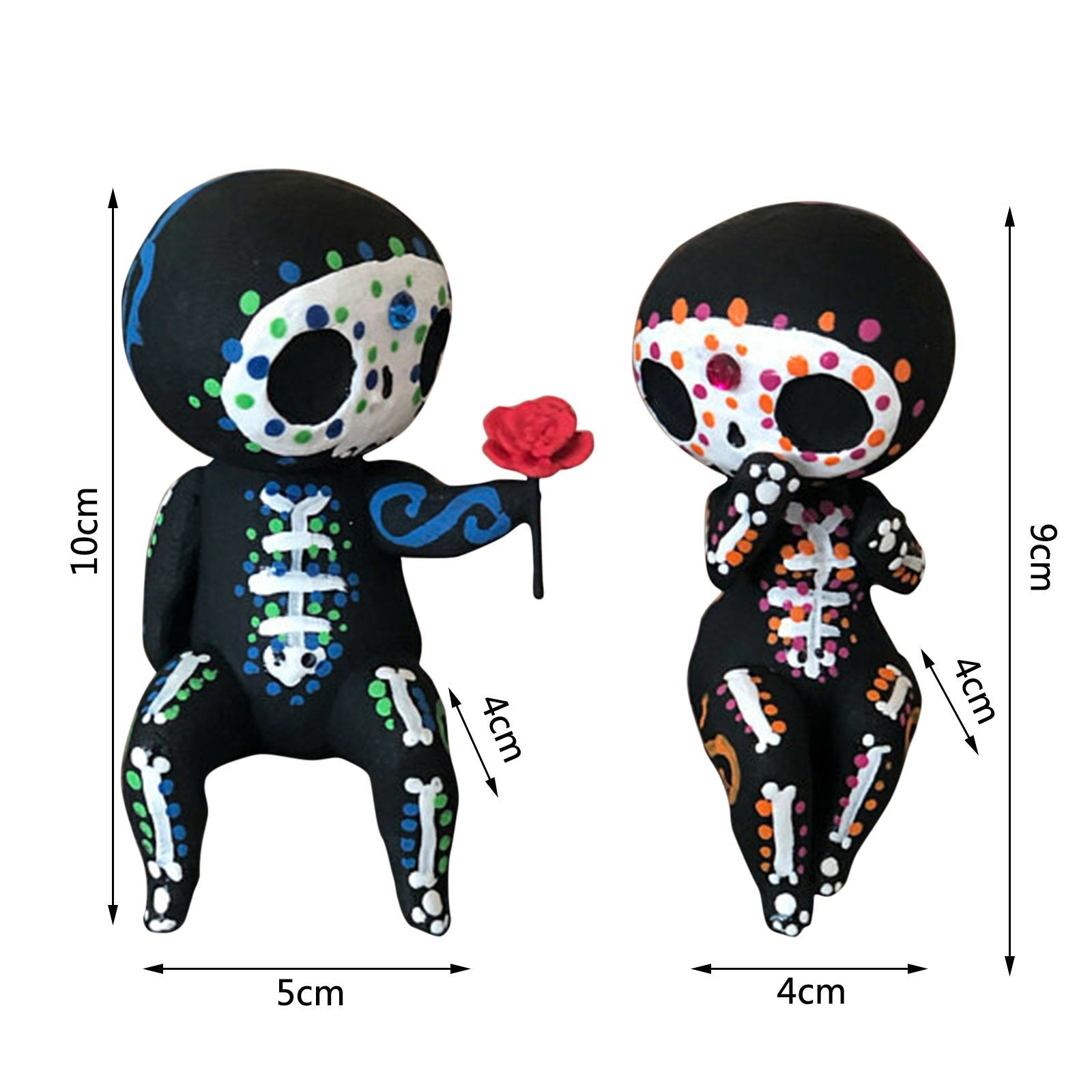 Sugar Skull Couple Figurine Home Decoration-xinru shop