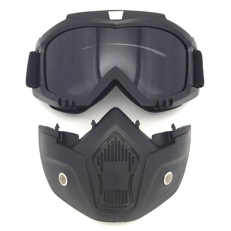 Motorcycle Detachable Mask Anti-UV Off Road Helmet Goggles-xinru