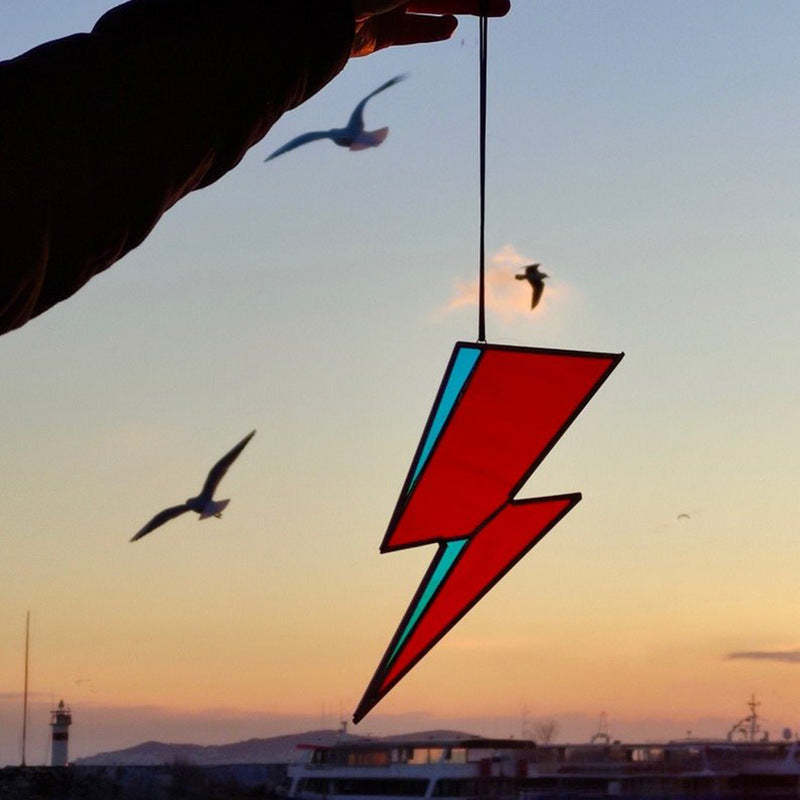 Acrylic Lightning Sun Catcher Window Car Interior Mirror Hanging Home Decor-xinru