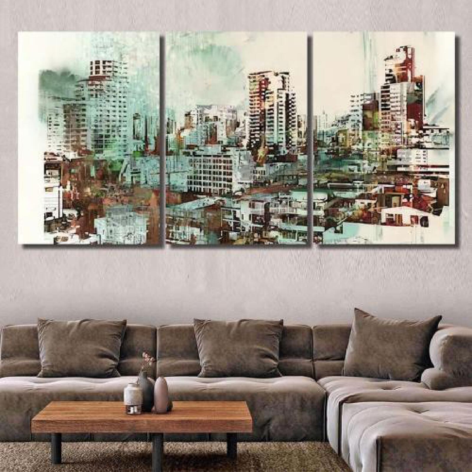 Cityscape Abstract Textures Painting-xinru shop