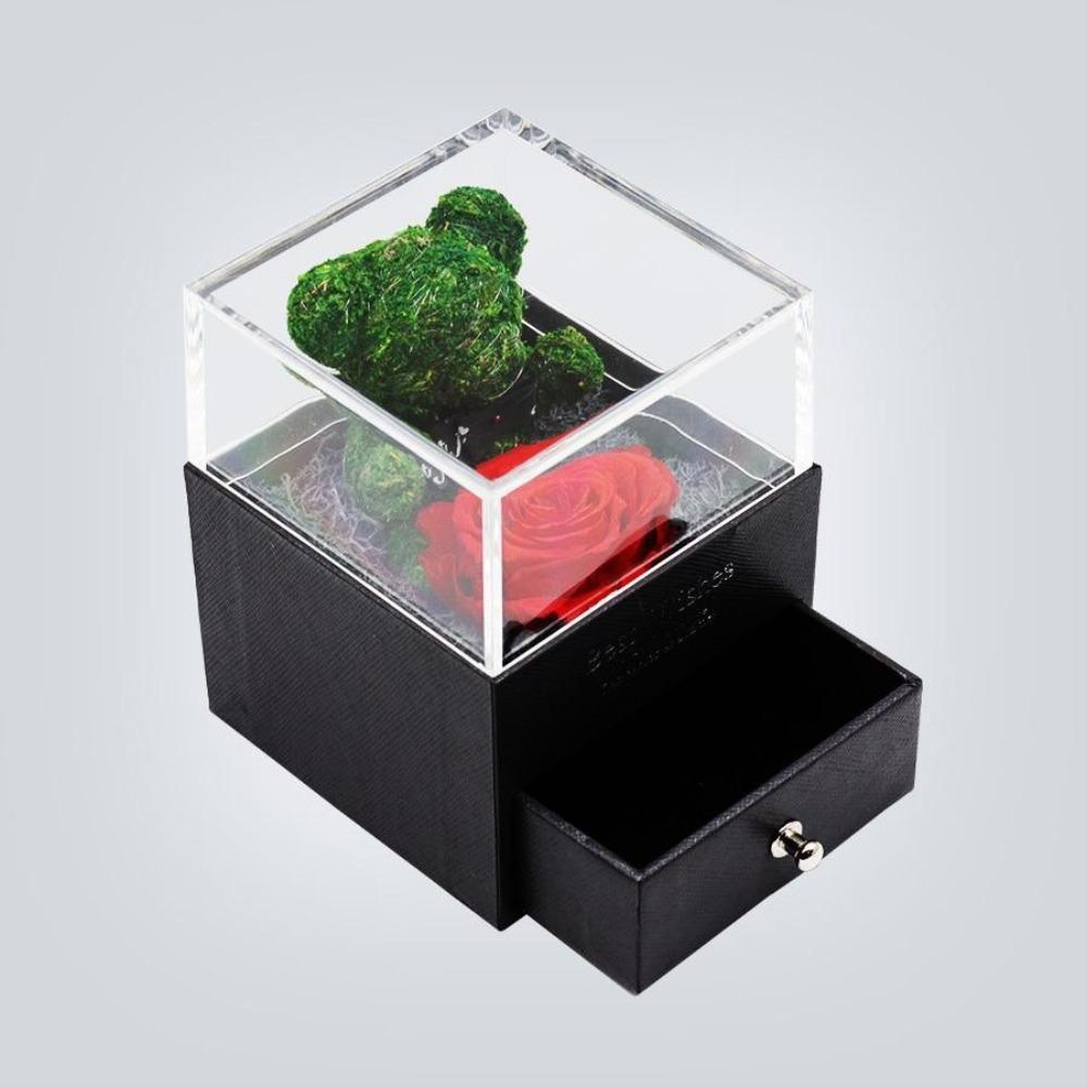Immortal Preserved Rose Teddy Bear Box Display-xinru