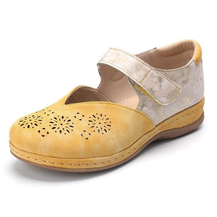 Leather Orthopedic Women Slip On Shoes Vintage Sandals-xinru shop
