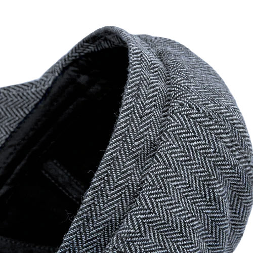 Classy Men Grey Vintage Newsboy Cap-xinru