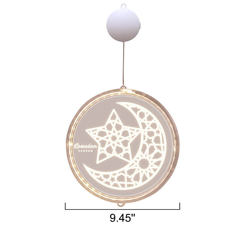 Eid Ramadan Moon Castle LED Decorative Windows Light-xinru
