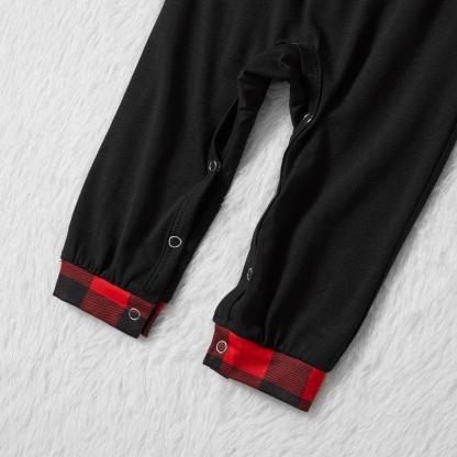 Plus Size Family Matching Snowman Print Plaid Christmas Pajamas Sets-xinru shop