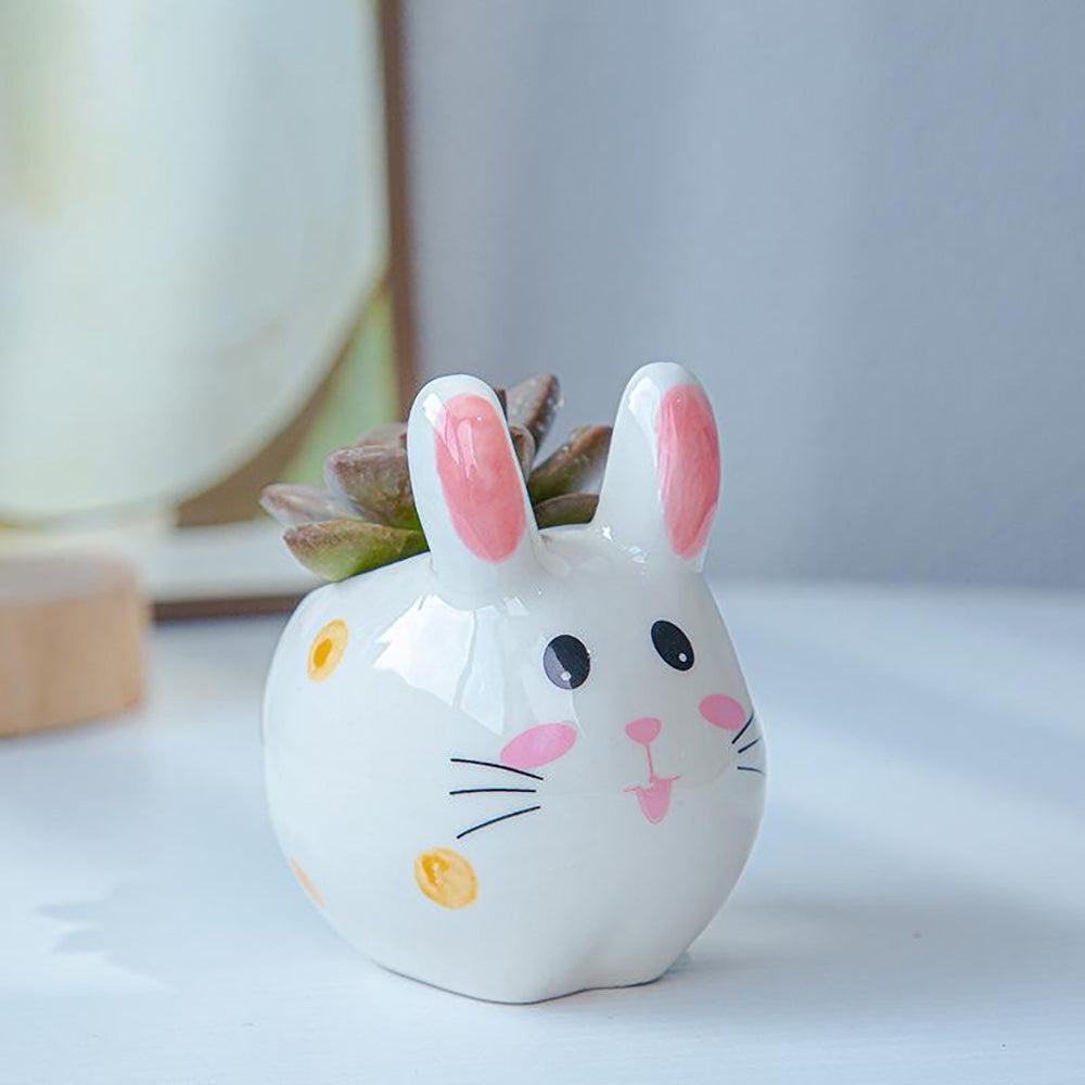 Rabbit Succulent Pots Cute Decorative Planter For Home Office-xinru