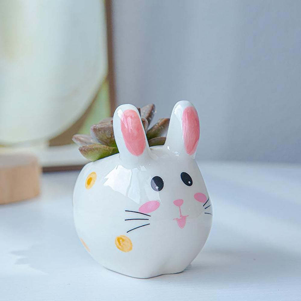 Rabbit Succulent Pots Cute Decorative Planter For Home Office-xinru