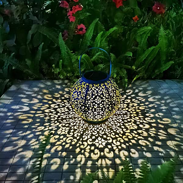 Solar Metal Large Lantern Outdoor Chandelier Decorative Garden-xinru