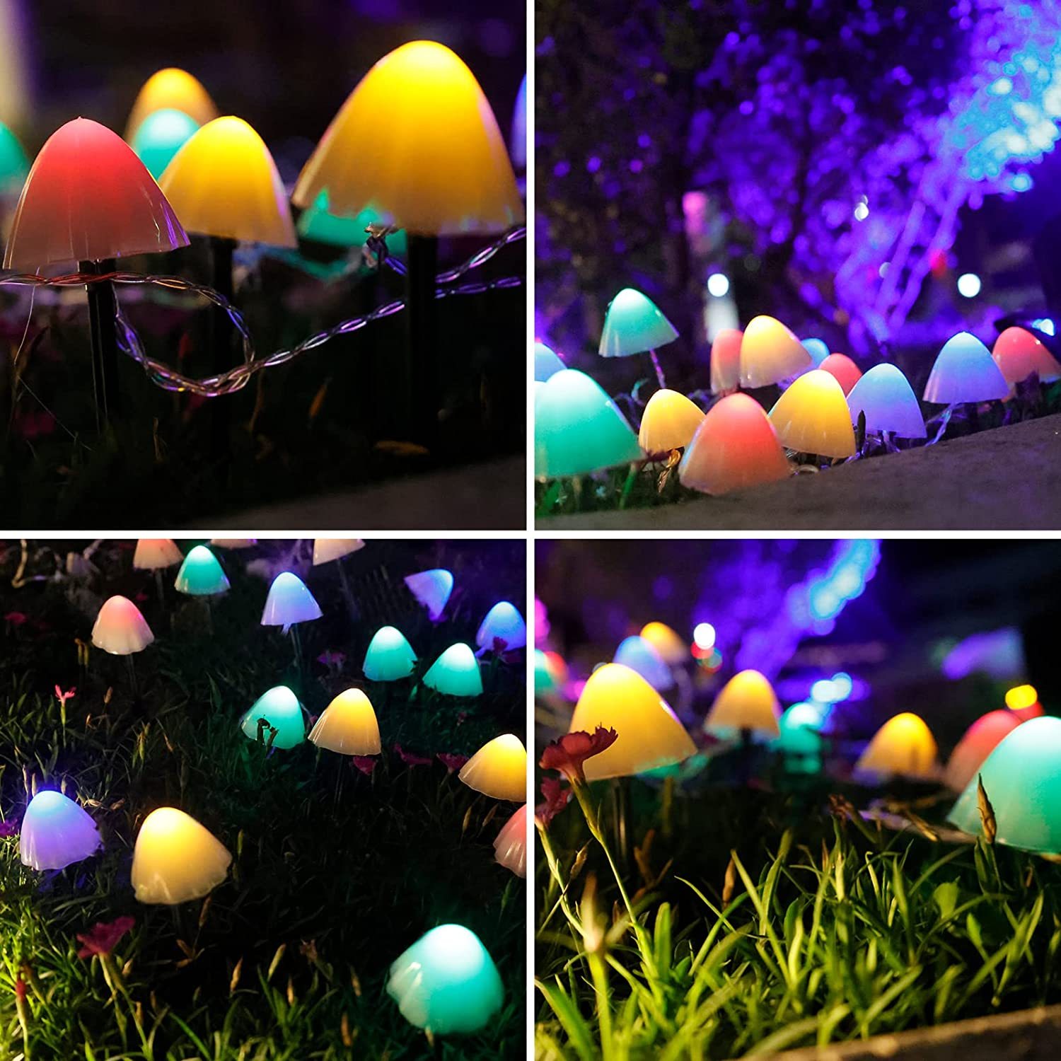 Mushroom Solar Energy String Lights LED Light Garden Decoration-xinru