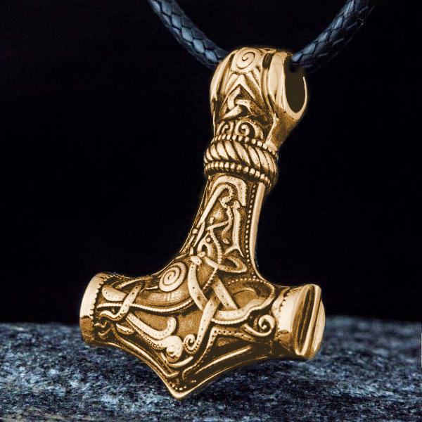 Solid Back Mjolnir - Sterling Silver or Gold-xinru shop