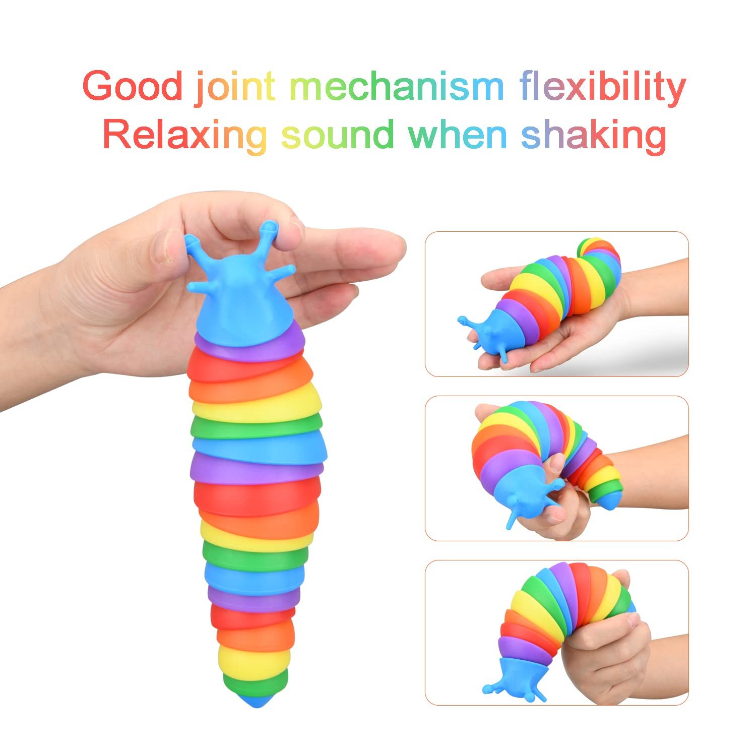 Fidget Slug Toy 3D Articulated Stretch Slug Fidget Toy tiktok toy,Relief Anti-Anxiety Slug Toy,Sensory Fidget Toys-xinru shop