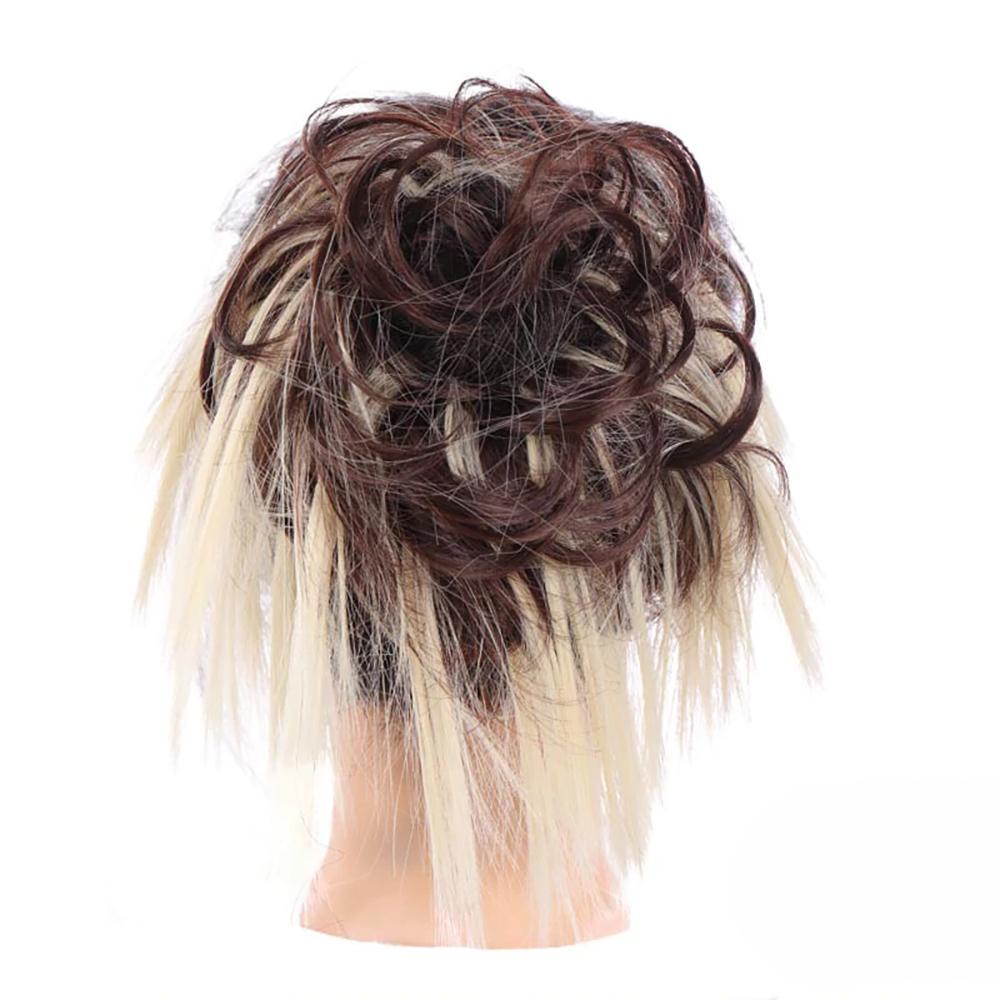 Natural Look Synthetic Messy Hair Bun Scrunchie Extension-xinru
