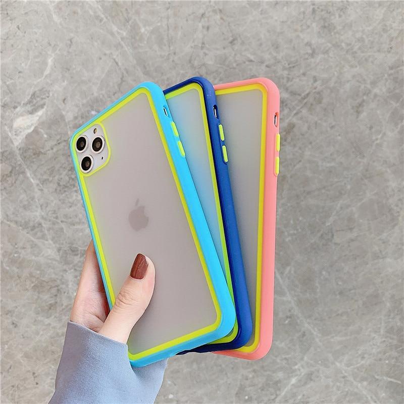 Clear Splicing Candy Color Case-xinru