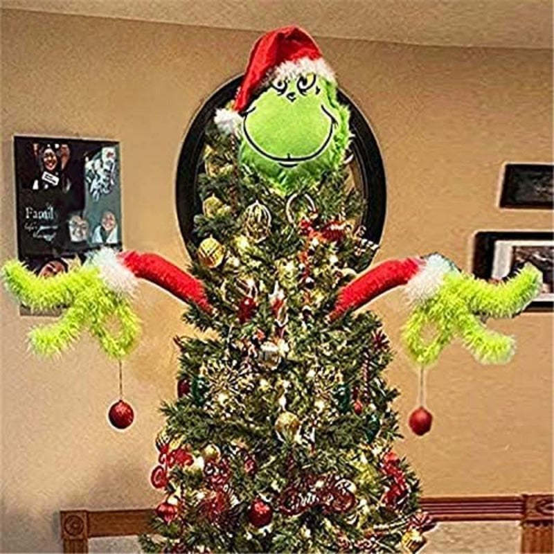 Furry Green Grinch Arm Ornament Holder For The Christmas Tree-xinru shop