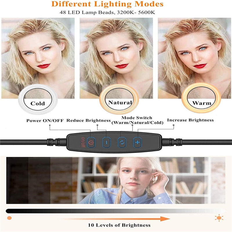 6" Ring Light With Tripod For Computer Laptop Desktop-xinru