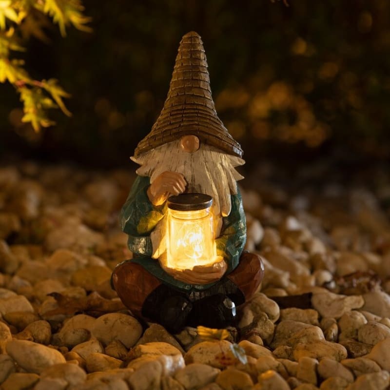 Firefly Jar Gnome Decor Garden Light-xinru