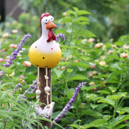 Resin Chicken Figurines Yard Art Decor-xinru