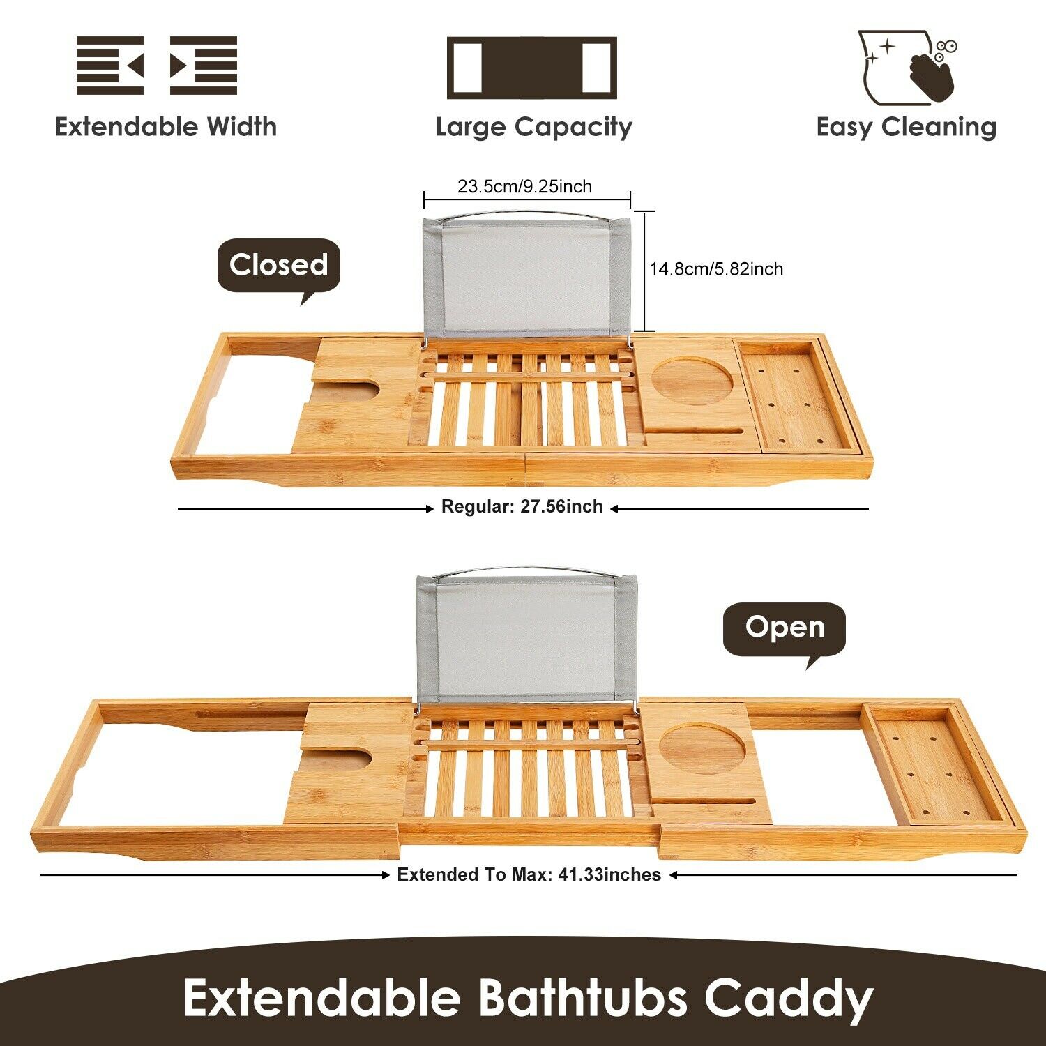 Bathtub Tray Wooden Bath Bamboo Tub-xinru shop